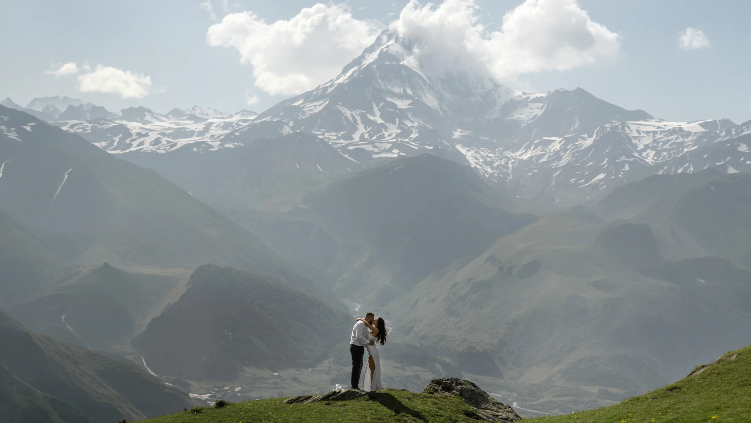 Wedding ceremony in the mountains of Georgia
